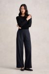 Boiled Wool Wide Leg Pant - Steel Grey