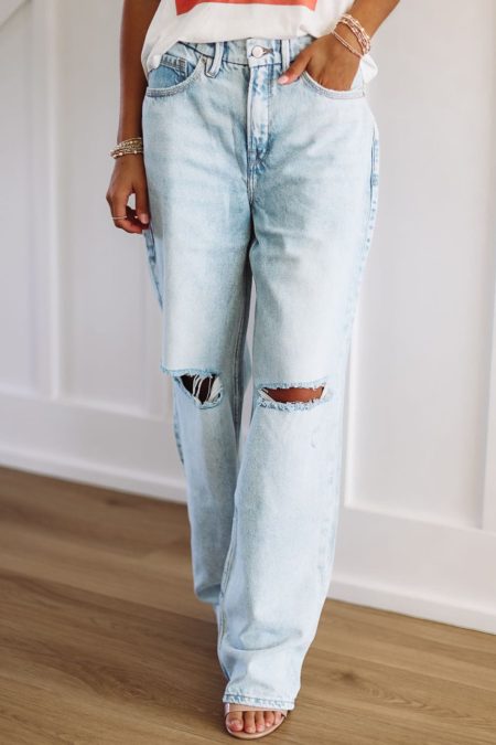 Good American Good 90's Relaxed Jeans - Light Wash