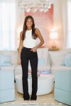 Good American Slim Bootcut Flare High Rise Jeans - Black